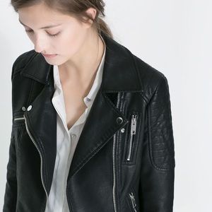 Zara Basic Leather Jacket